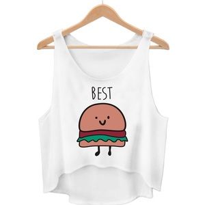 Best Friends BFF Hamburger Fries Crop Too Set